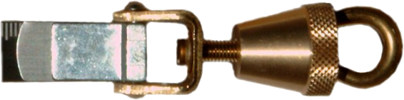 Richter - Brass hook with knurled locking nut